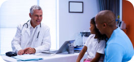 an image of a doctor advising a patient
